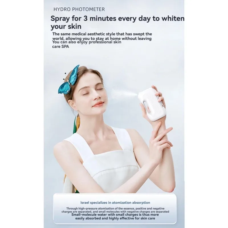 ABBO-Portable Handheld Oxygen Injection Sprayer For Hydration And Skin Brightening - USB Charged, 3 Modes
