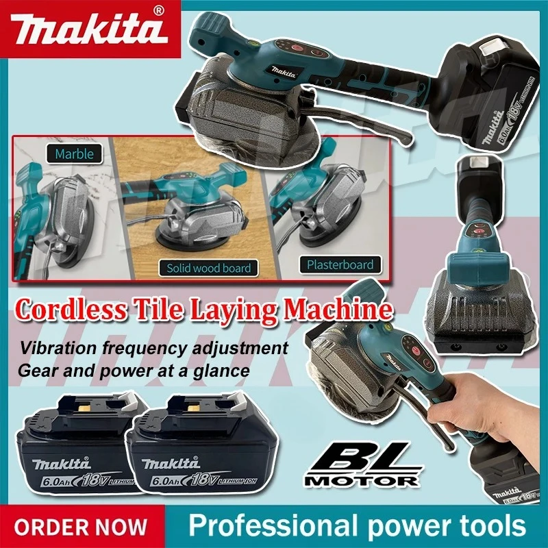 

Вибрационный плиткоукладчик Makita с 8-ступенчатой регулировкой скорости, высокопроизводительный, для укладки настенной и напольной плитки, инструмент для домашнего ремонта