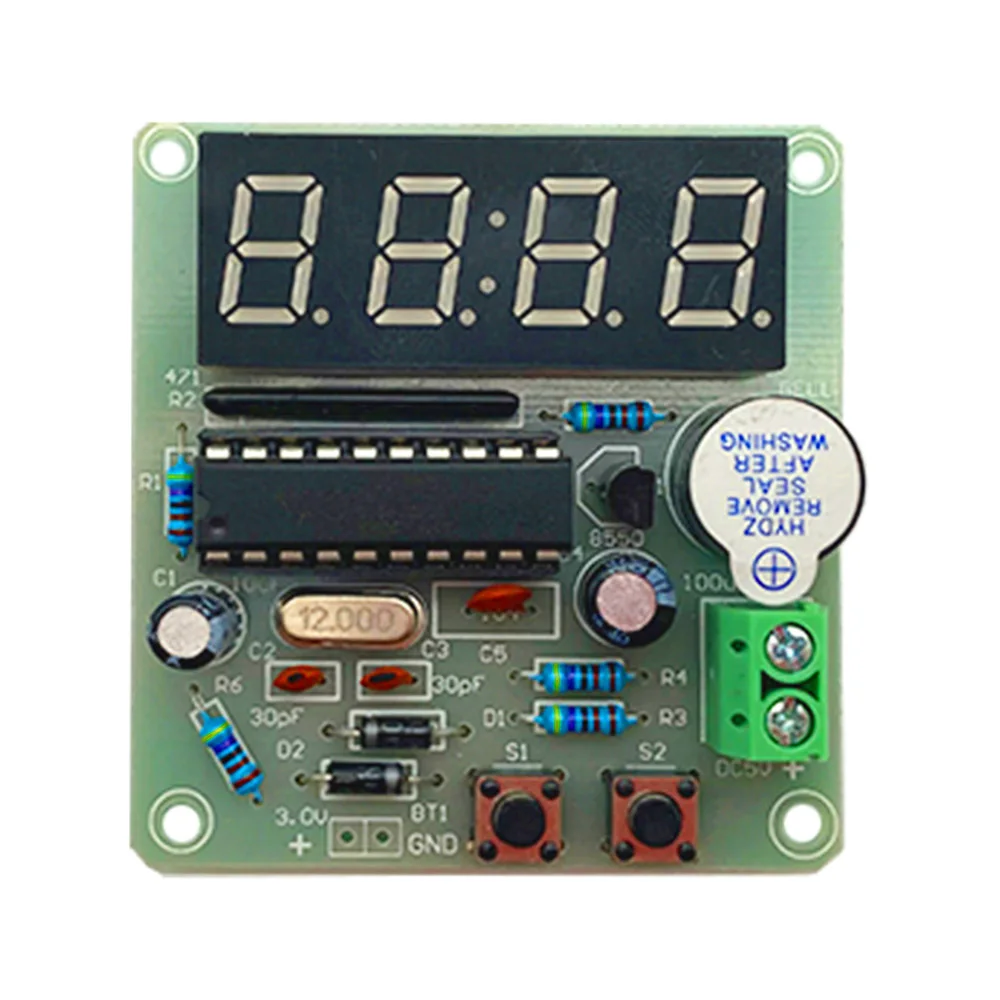 Stc12c2052 Digitale 4 Bits Elektronische Klok Elektronische Productie Suite Diy Kit Learing Kit Voor Arduino Dc 3.3V-5V