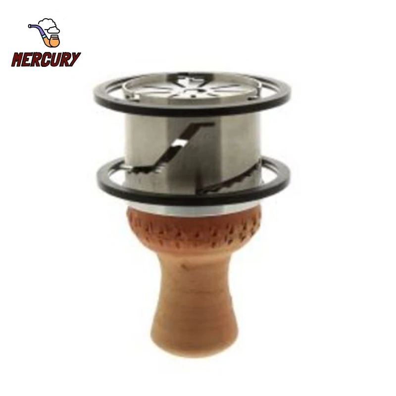 

8 Gears Heat Regulation Hookah Charcoal Holder Stainless Steel Tobacco Bowl Precision Heat Management System Smoking Accessories