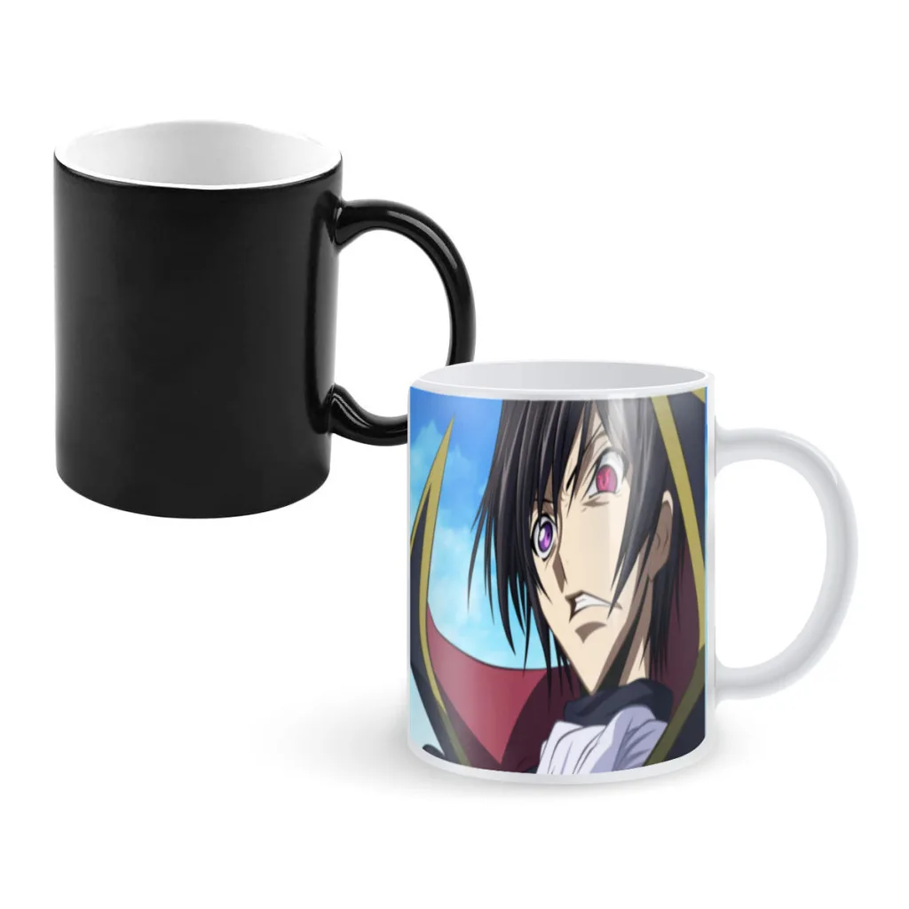 Anime Code Geass Lelouch Coffee Mug Magic Ceramic Heat Sensitive Color Changing Tea Mug Cup Game Boy Friend Husband Gift