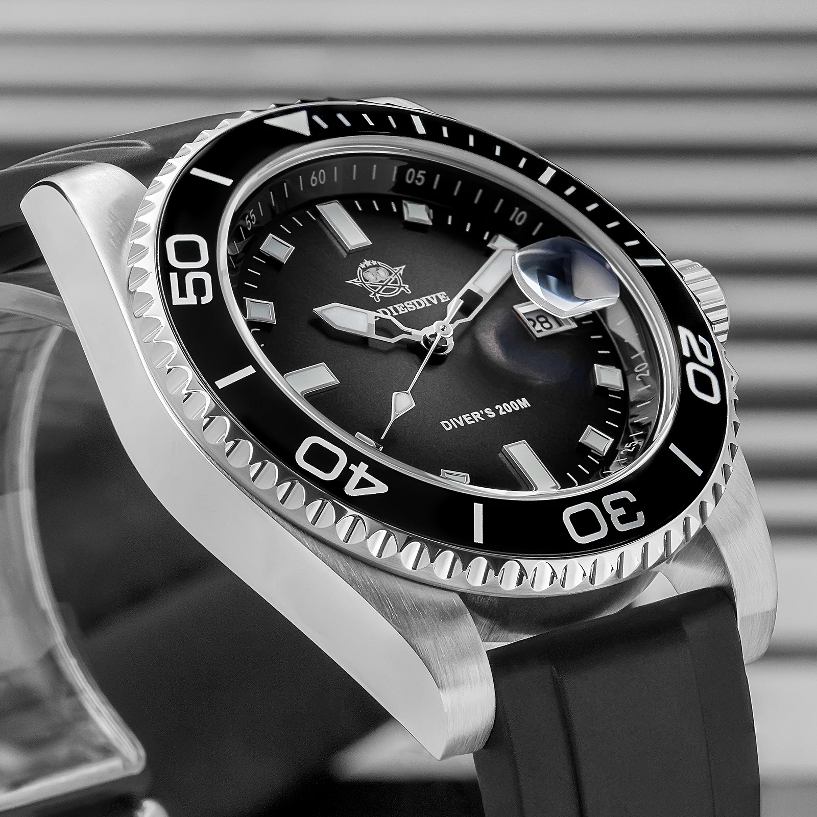 ADDIESDIVE AD2089 Quartz Watch For Men Stainless Steel Rotatable Bezel Super Luminous Watches Luxury Waterproof Man reloj hombre