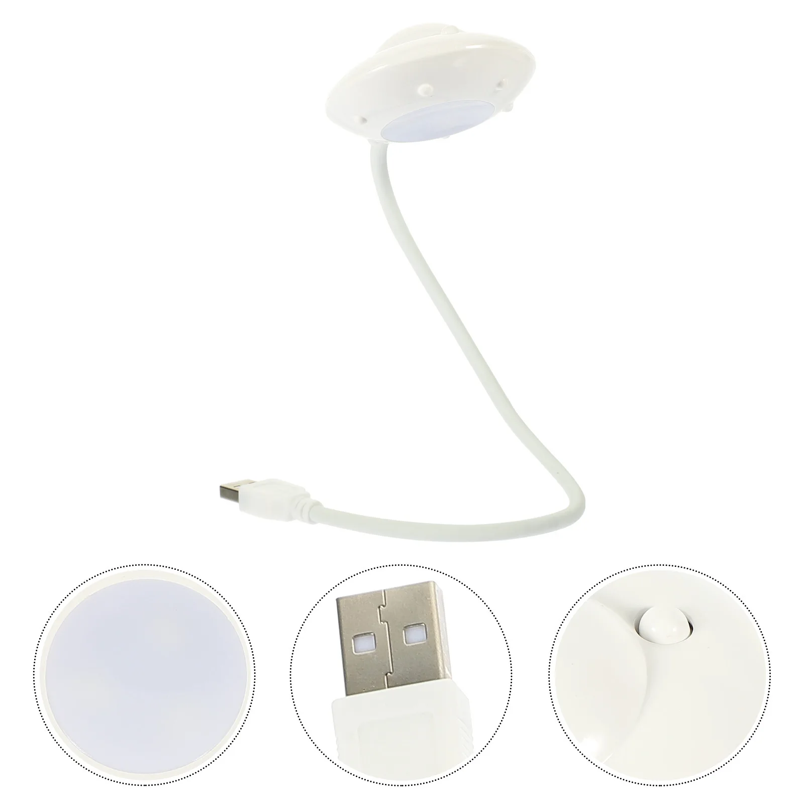 

USB Charging Flying Saucer Table Lamp Mild Warm Light Desktop LED Reading Lamp for Bedroom Study Dorm Students Study Light