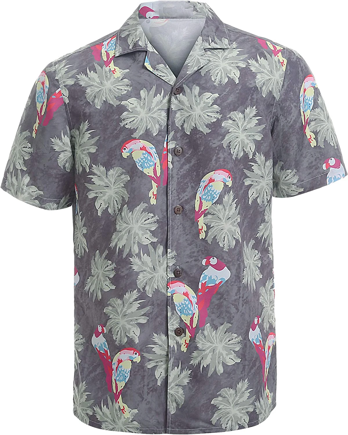 Hawaiian Shirts for Men Short Sleeve Regular Fit Mens Floral Shirts