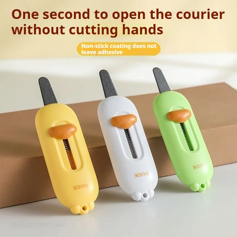 سكين صغير غير صندوق، قاطع صندوق كرتوني لطيف لفتح العبوات مع تصميم مغناطيسي، سكينة محمولة معلقة على الحروف #3