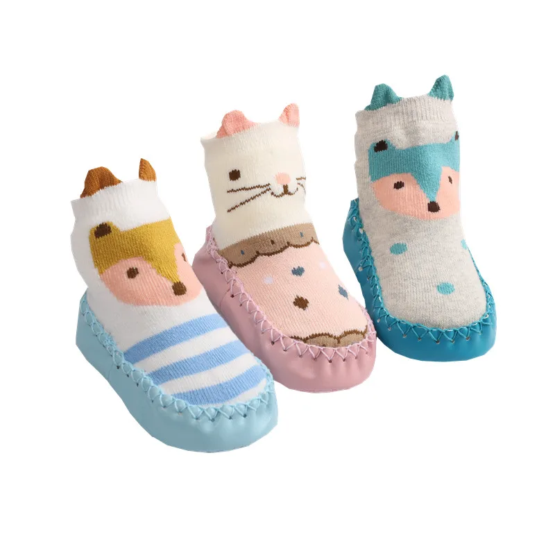 Children\'s Floor Socks Glue Non-slip Soft Soles Baby Boys and Girls Indoor Spring and Autumn Cartoon Cute Toddler Shoes