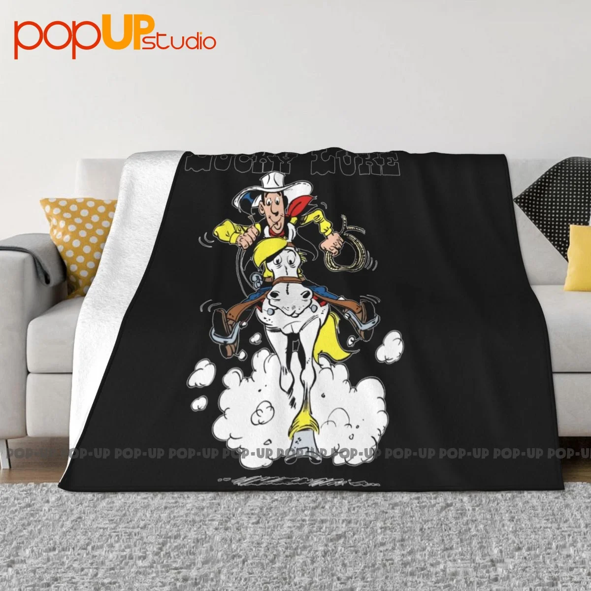 Lucky Luke Dalton Jolly Jumper Daisy Town Fumetto Cult 2 Blanket Textile All Season Bedding Travel