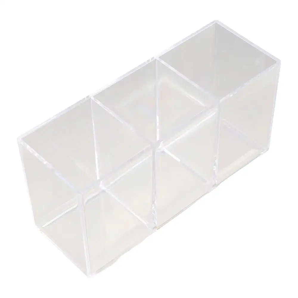 Large Capacity Transparent Desk Pen Holder Simple Acrylic Pencil Storage Box Clear Display Stationery Organizer Home Office