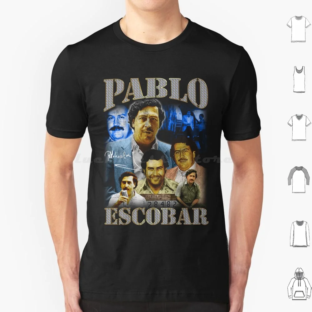 Pablo Escobar Bootleg Vintage 90s diseño camiseta algodón hombres mujeres DIY estampado Pablo Escobar Cocain Meth Mafia el padre de Dios