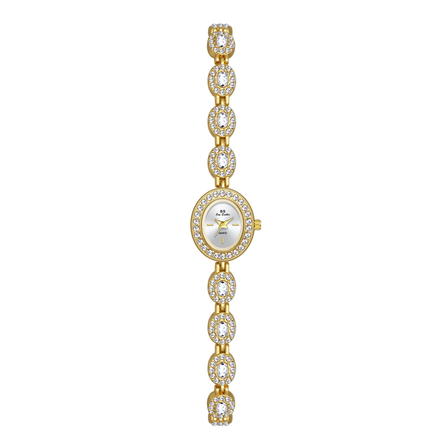 Reloj de lujo de estilo palaciego para mujer, pulsera exquisita y elegante con diamantes de agua arcoíris de colores ovalados, regalo, 2024