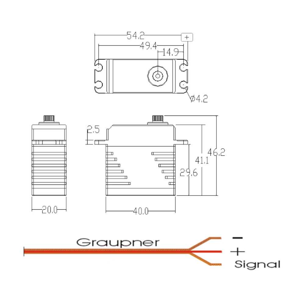 YSIDO SD60MG 60KG デジタルサーボ 8.4V メタルギア 180 °   1/8 1/10 バハ RC クローラーカーロボットアクセサリー用 IP67 防水