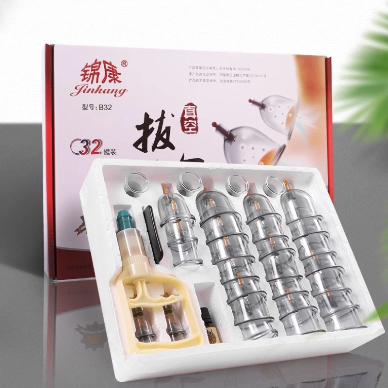 

24/32pcs Massage Vacuum Cupping Therapy Set Thicker Magnetic Aspirating Cupping Cans Acupuncture Massage Suction Cup