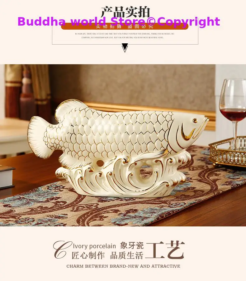 Good luck FENG SHUI Decorative ART HOME OFFICE Company SHOP Efficacious Talisman Money Drawing Arowana Golden Fish