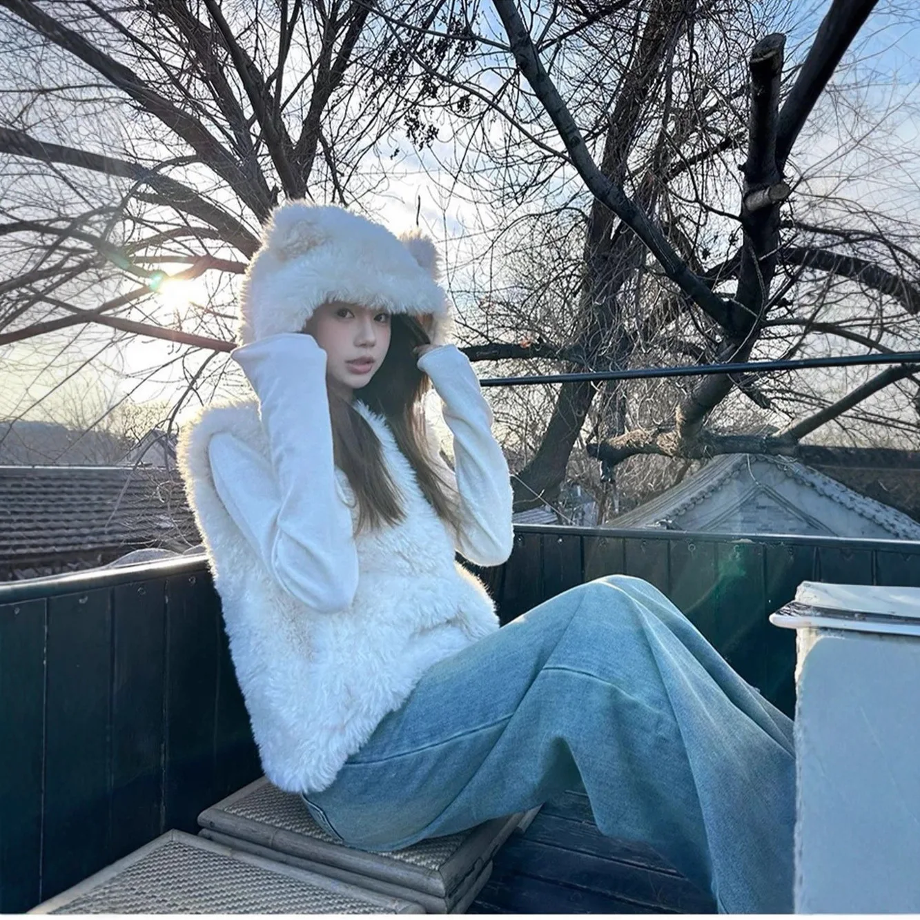 النساء فو الفراء معاطف قصيرة سترات جاكيتات معطف مقنع أكمام سميكة الدافئة Y2k الشارع الشهير سترة أنيقة العمل سترة الخريف الشتاء