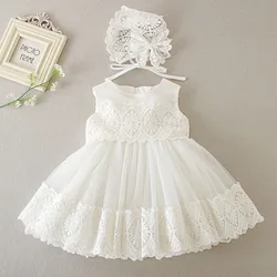 Baptism Infant Baby Girl Dresses Kids Party Dress Christening Princess Lace Dresses Newborn First Birthday Outfits 3-24M