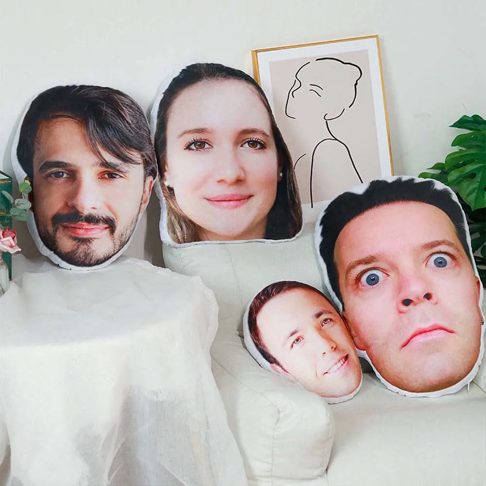 

Personalized 3D Head Photo Pillow,Custom Human Portrait Dog/Cat Pillow,Lover Memorial Cushion,Creative Gift Sofa Throw Pillow