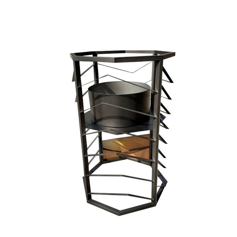 Multi-layer flower rack, flower box fence, stainless steel landscape