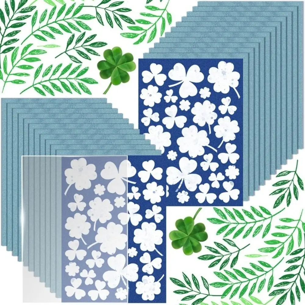 24PCS Natural Fiber Cyanotype Paper Easy Drawing Silhouette Painting Solar Drawing Paper Printed Paper Nature Printing Paper