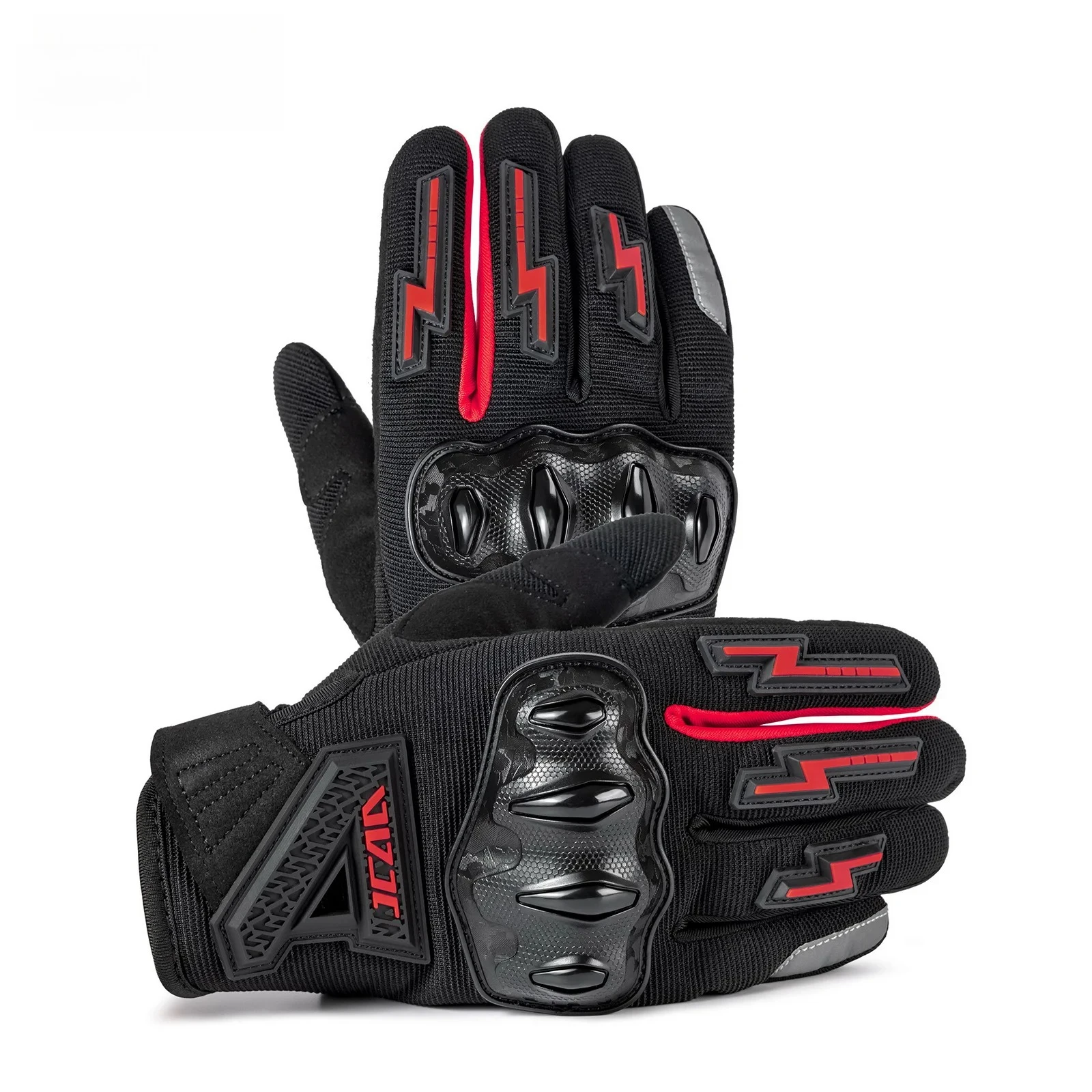 

Мужские и женские мотоциклетные перчатки на лето, дышащий защитный чехол из ПВХ, защита от падения, мотоциклетные перчатки с двумя пальцами и сенсорным экраном, S-XXL