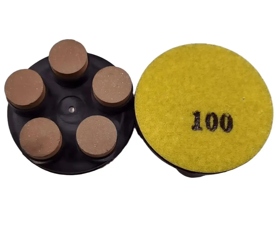 

9PCS 3inch Diamond Floor Polishing Pads Ceramic Grinding Pucks for Concrete Coarse Polishing Transitional Floor Care
