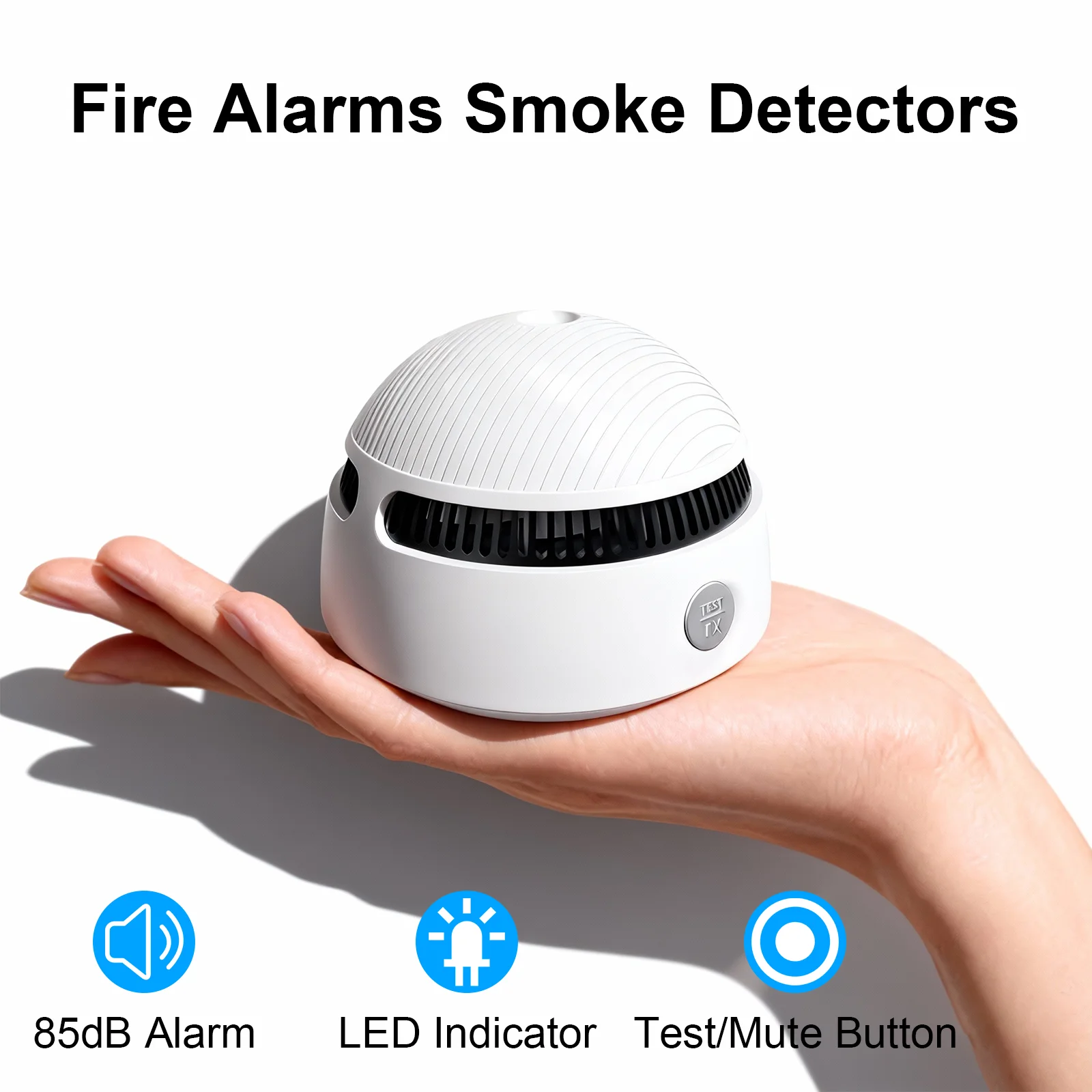 PGST 2 Stück Standalone-Rauchmelder mit akustischem Alarm, Smart Life Feuerwehr-System