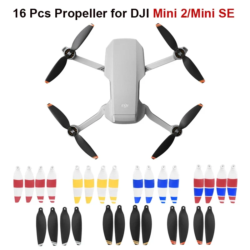 

16 шт. 4726 Пропеллер для DJI Mini 4K/Mavic Mini 2/SE, запасные реквизиты для дрона, лезвие, аксессуары для запасных частей для крыльев