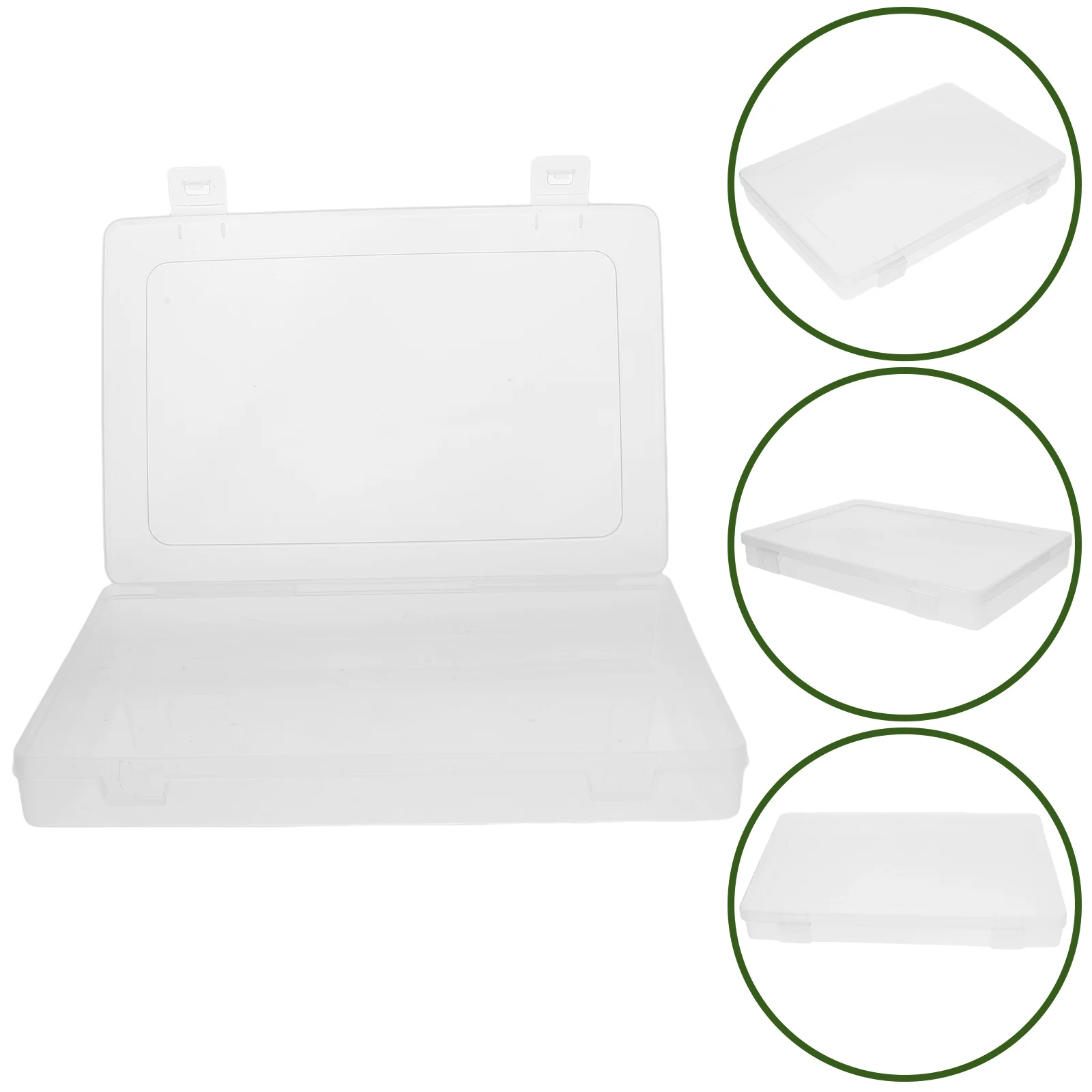 2 قطعة صندوق ملفات شفاف منظم تخزين المستندات البلاستيكية الشفافة حامل أموال مقاوم للاهتراء للسفر في المنزل والمكتب