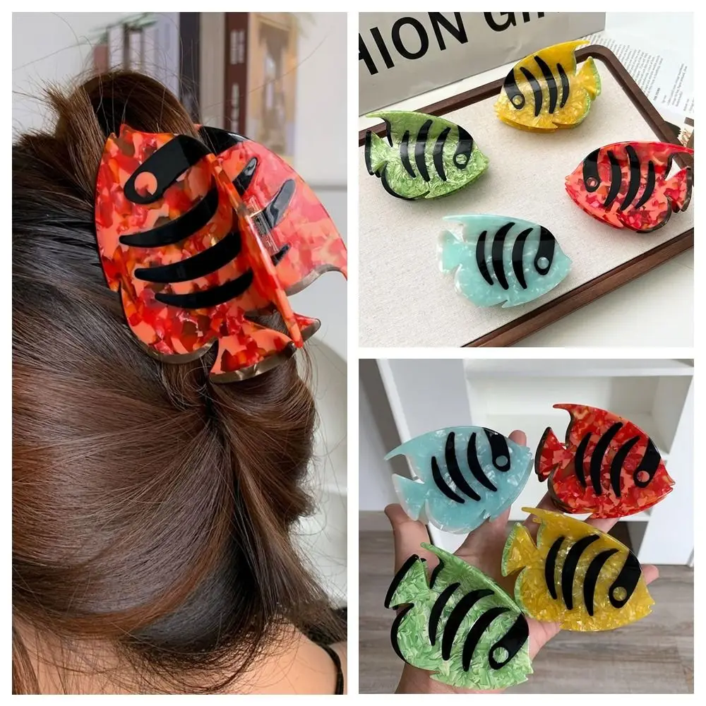 Acetic Acid Acetate Animal Hair Claw Tropical Fish Ocean Series Sea Creature Hair Clip Headdress Cartoon Big Shark Clip Girl