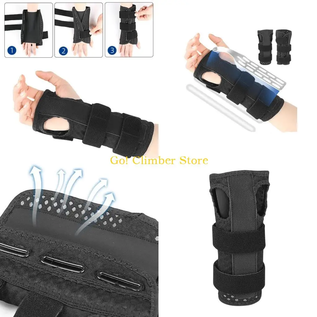 Q84C Practical Sports Wrist Support with Reinforced Polyester Stabilization for Carpals Tunnel Customizable Tightness