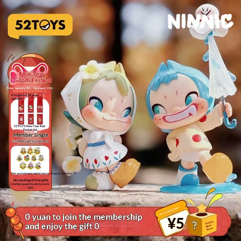 

52TOYS NINNIC Good Mood Series Blind Box Action Figure Collectible Trendy Toy Decoration New Year Gift for Kids & Collectors