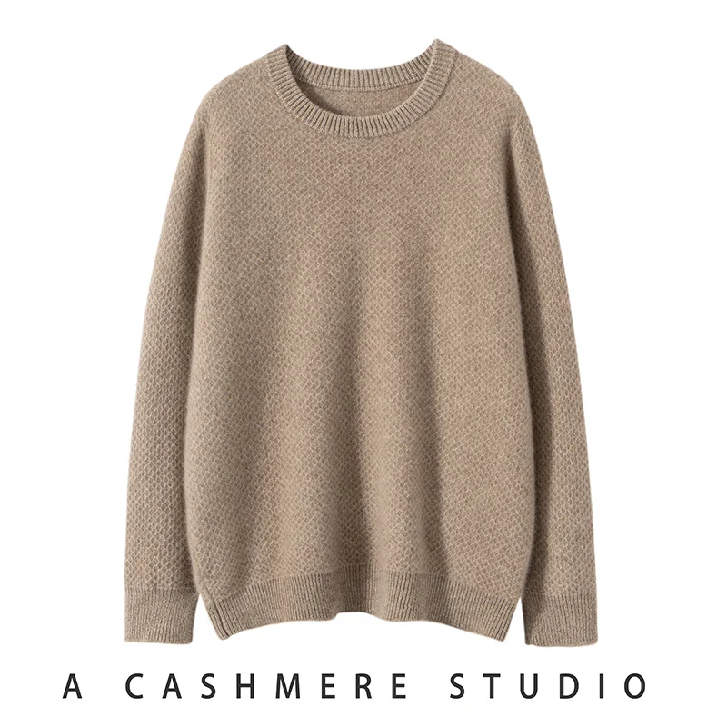 เสื้อสเวตเตอร์คอโอเนคสำหรับผู้ชาย แบรนด์ SoftCash สีพื้น ผ้าแคชเมียร์ 100% สไตล์ลำลองสำหรับธุรกิจ เหมาะสำหรับฤดูใบไม้ร่วงและฤดูหนาว คุณภาพสูง ถักอย่างประณีต