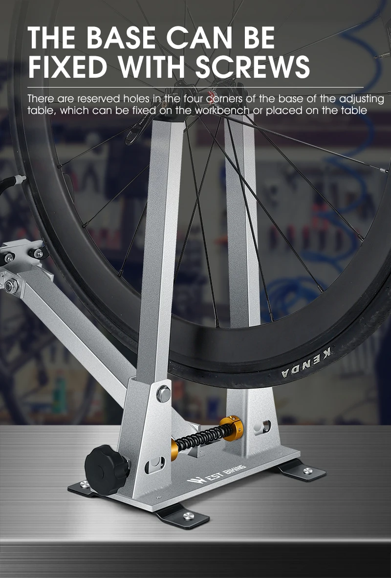 WEST BIKING Fahrrad-Zentrierständer mit Messuhr, Reifeneinstellgerät für Felgen, Laufradsatz, MTB, Rennrad, BMX, Fahrradreparaturwerkzeuge – Detail 13