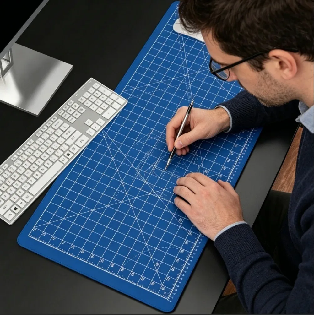 Self Healing Cutting Mat Mouse Pad Extra Big Scale Grid Desk Mat for Craft Sewing Drawing Gaming Keyboard Pad Non-slip play mat