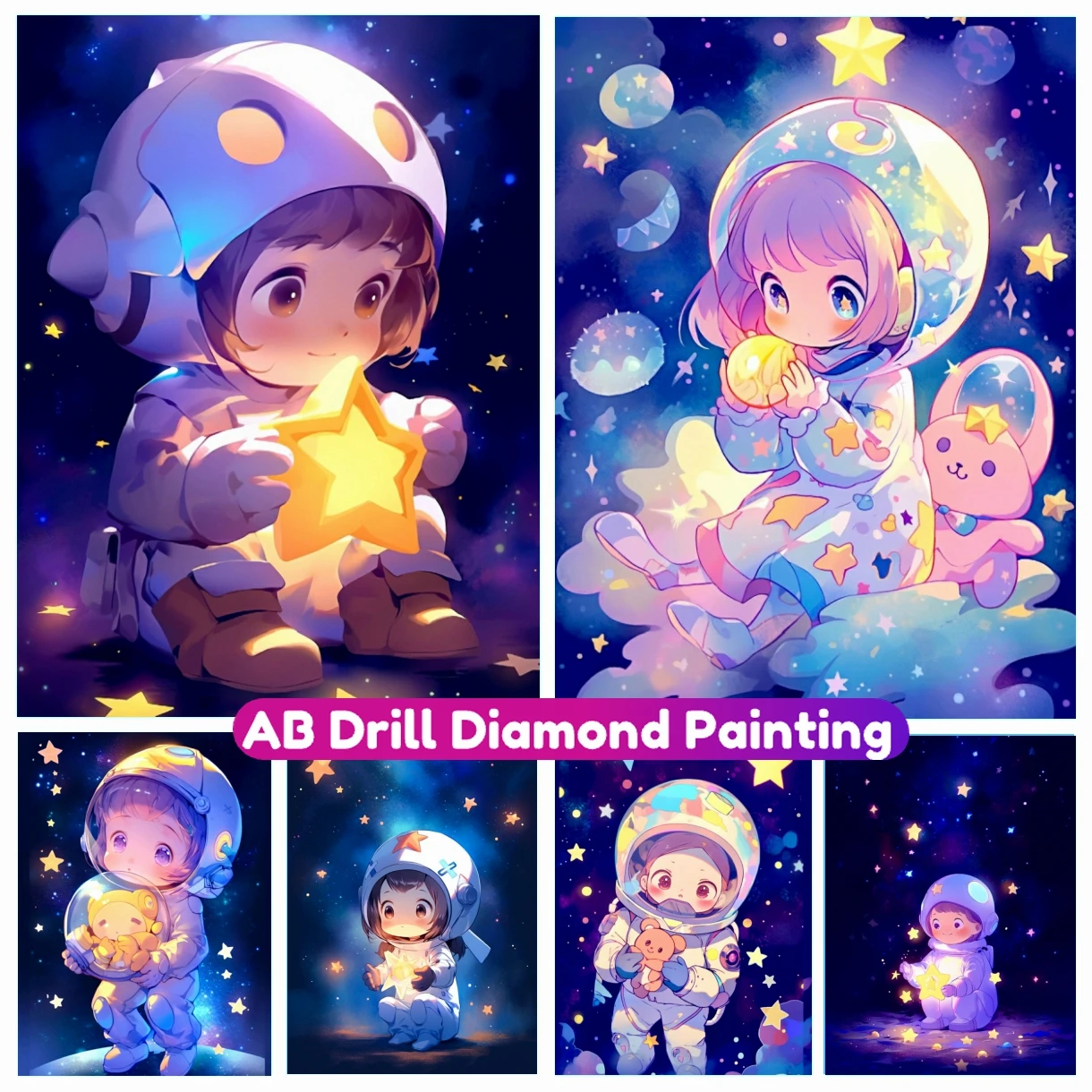 Child Astronaut AB Embroidery Diamond Painting New Arrivals Cross Stitch Kit 5D DIY Full Drill Mosaic Handmade Craft Kid Gift