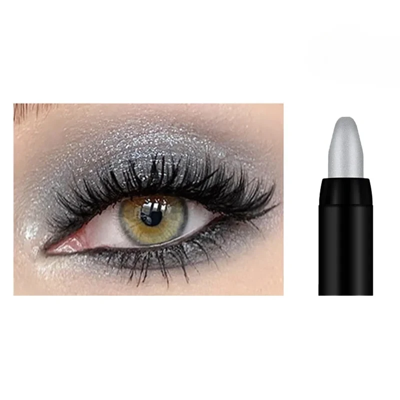 Smoky Dark Black Eyeshadow Pencil Stick Waterproof Pearlescent Matte Metallic Glitter Eye Shadow Highlighter Pen Make Up Tool