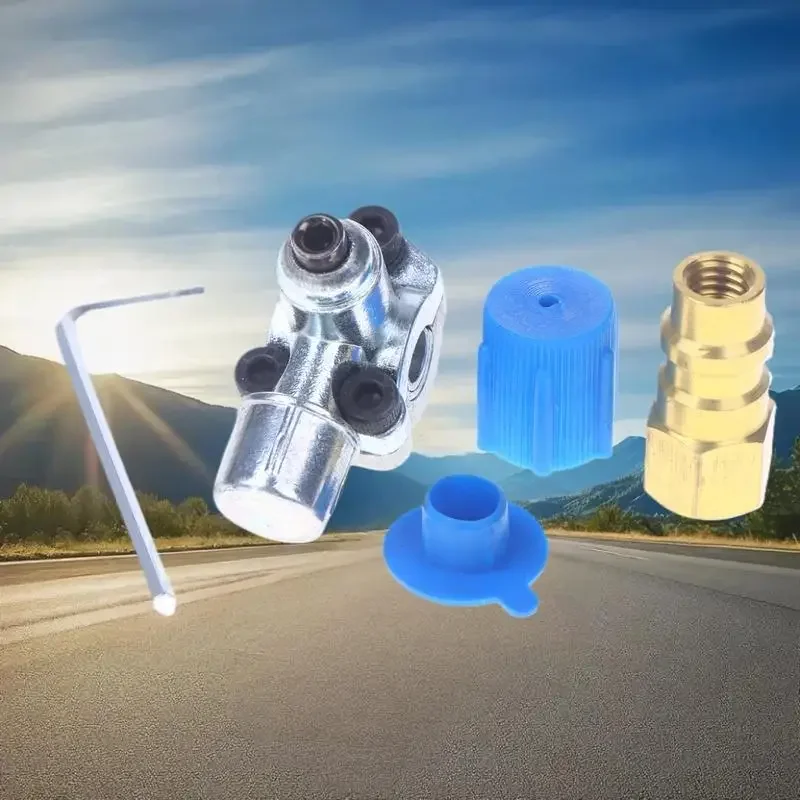 

Два комплекта прокалывающих крана из цинкового сплава GPV31 BPV-31, комплект клапанов с крышкой хладагента, пылезащитный колпачок