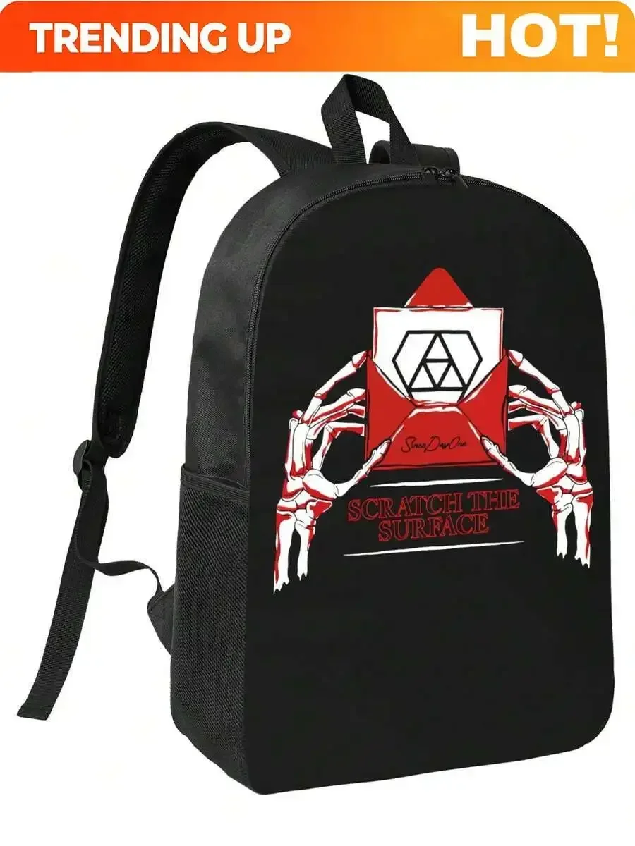 Custom Bag Scratch The Surface Red Skeleton Hands School Backpack For Men Women - Backpack For Adults Youth Business Daily Commu