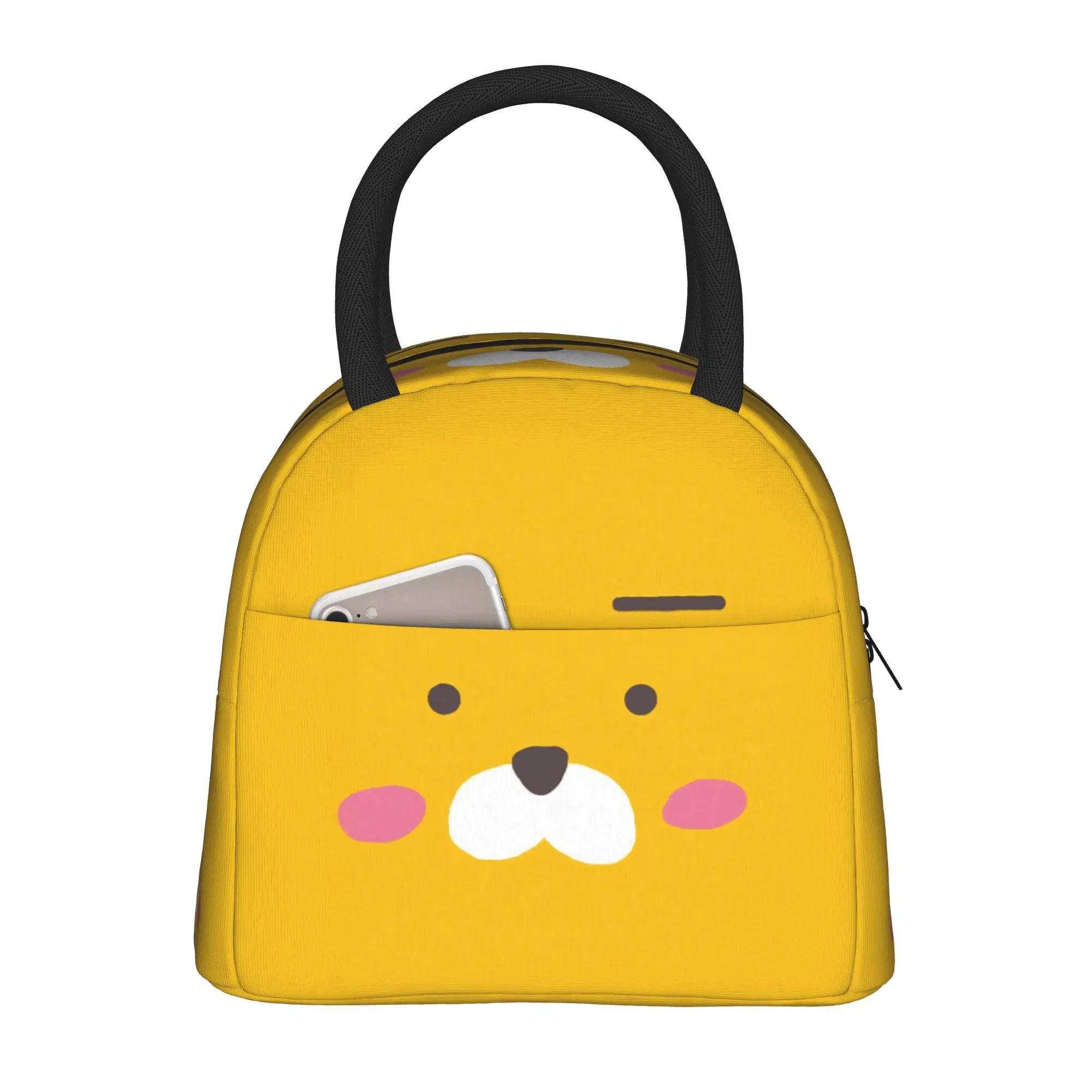 K-Kakaos F-Friends Choonsik Peach  Insulated Lunch Bags Cooler Bag Reusable  Portable Lunch Box Tote Food Handbags