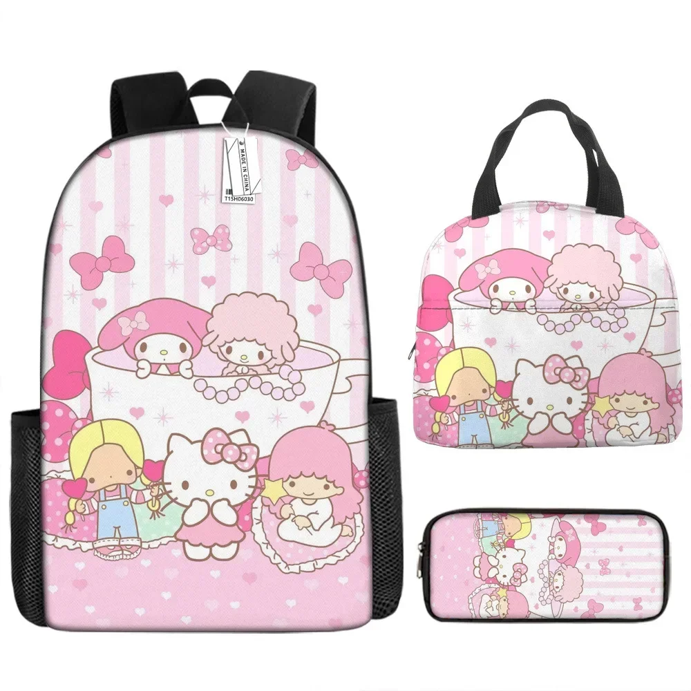 Hello Kitty tornister studencki Hello Kitty torba na drugie śniadanie izolowana torba na drugie śniadanie Cartoon śliczny plecak dziecięcy KT Mochila