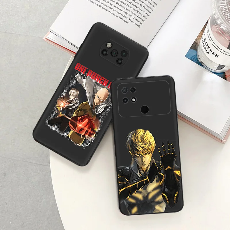 Silicone Black Phone Case for Xiaomi Mi Poco C61 F5 F4GT F3 F1 X4 X3 X5 M3 M4 Pro M5 M5S C51 C50 C40 One Punch Man Fubuki  Cover