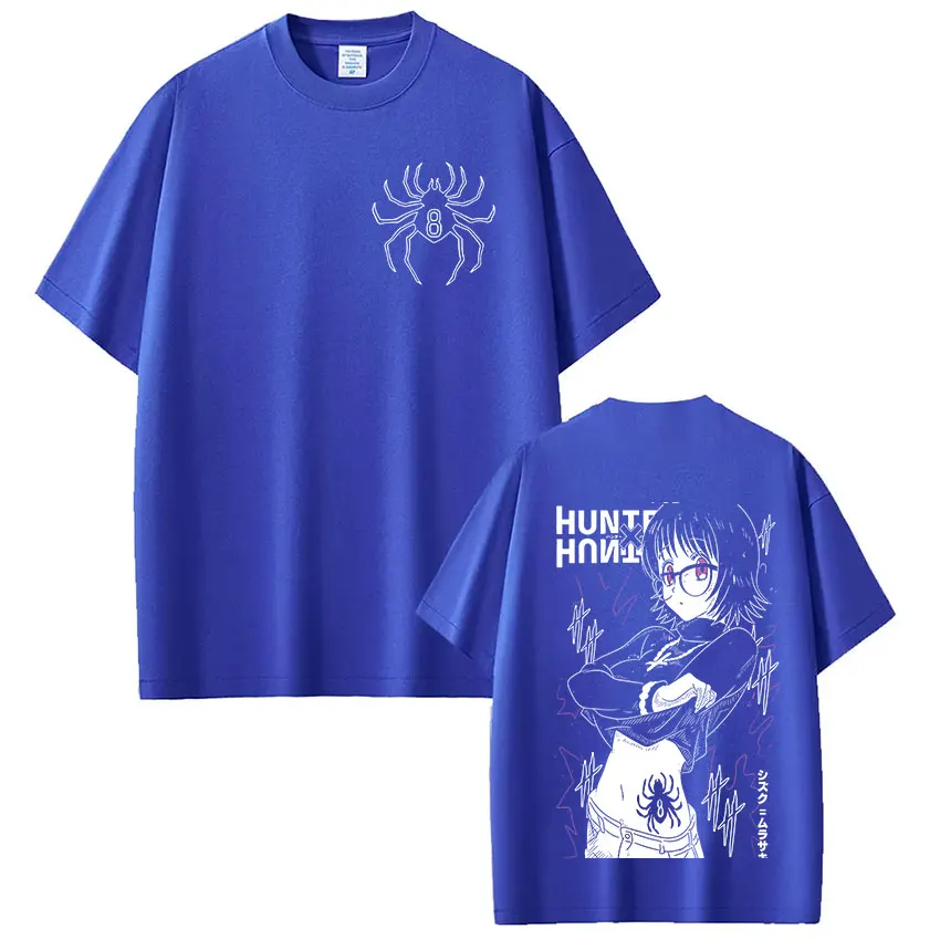 Anime Hunter X Hunter Spider Phantom Troupe Shizuku T-Shirt für Männer und Frauen, Modische Harajuku-Mode, Übergroße Lässige Baumwoll-T-Shirts – Detail 4