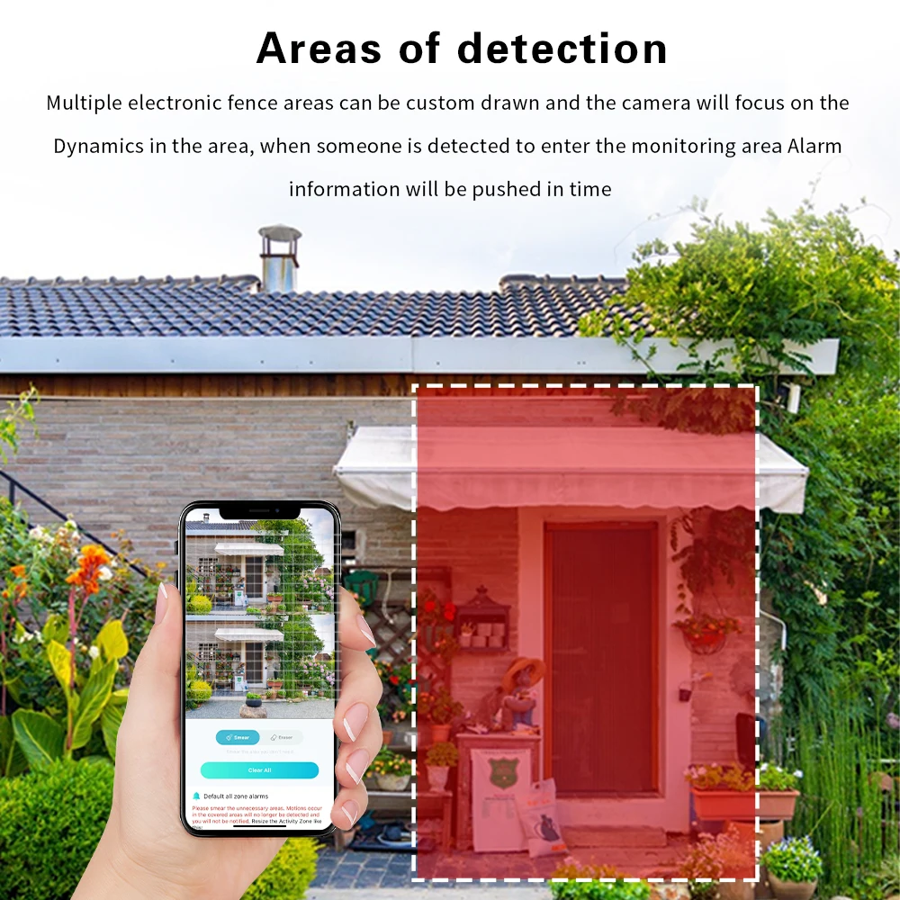 3 MP kabellose Überwachungskamera für den Innen- und Außenbereich, Fernglas mit mehreren Linsen, Zwei-Wege-Gegensprechanlage, Nachtsicht-Fernbedienung, Babyphone