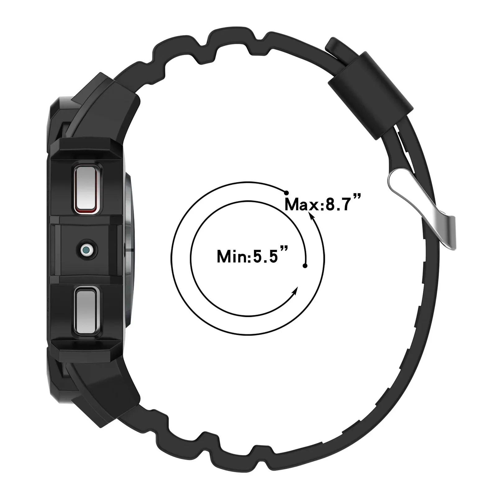 Silicone Case + Strap For Samsung Galaxy Watch 7 fit Watch7 40mm 44mm Armor Protective Case Watchband Band Case 2 in 1