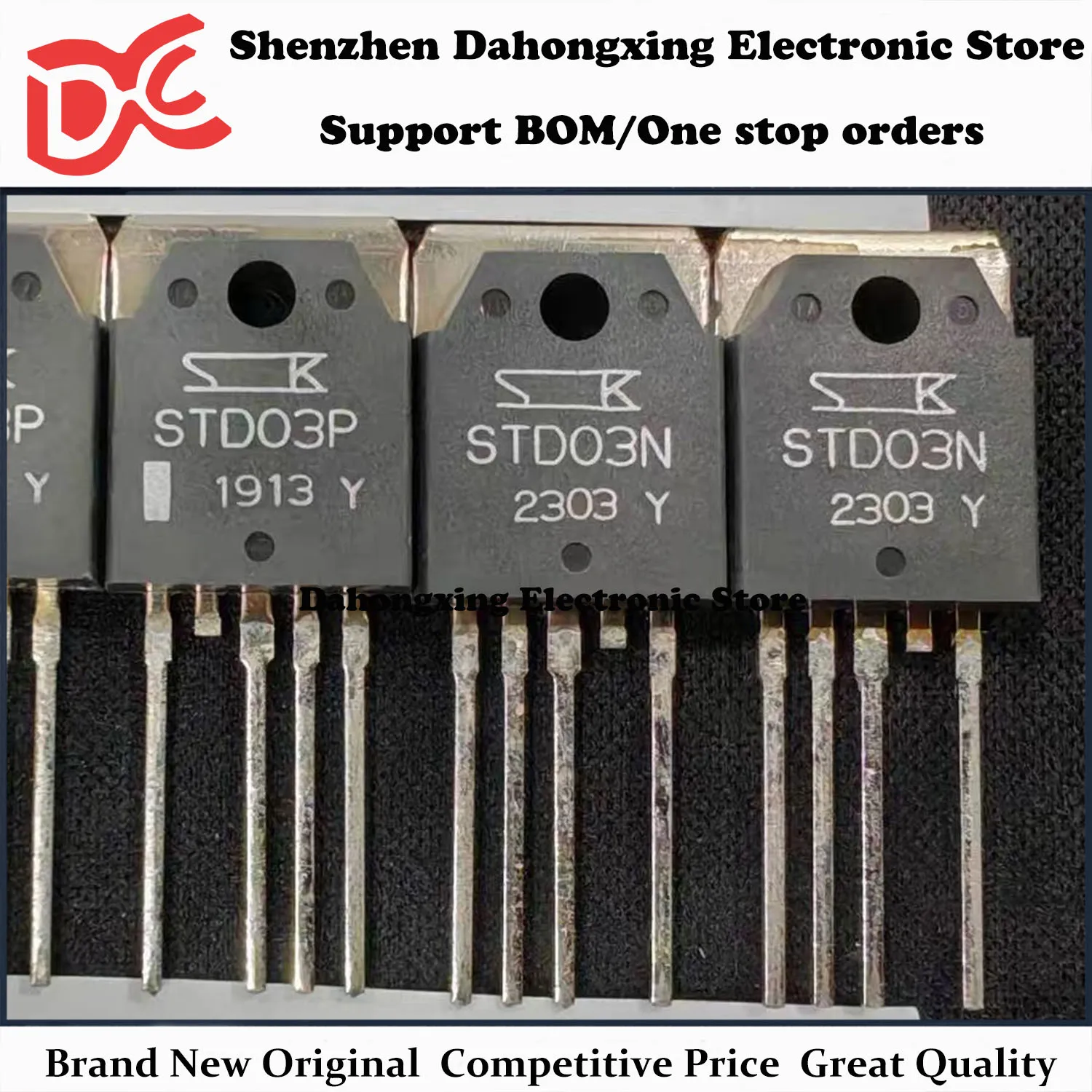 

New Original 5Pairs STD03P + STD03N TO-3P Audio Amplifier Transistor Electronic Components Great Quality