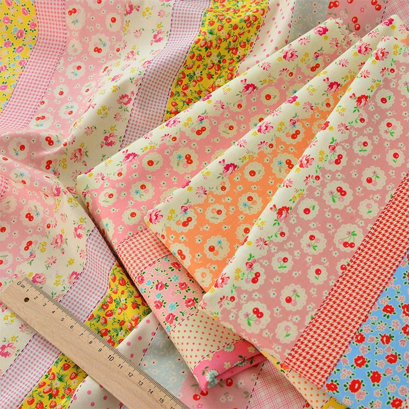 Pure cotton digital printed fabric sewing handmadeDIYclothing dress suspenders shirt tablecloth cotton textile decorative fabric