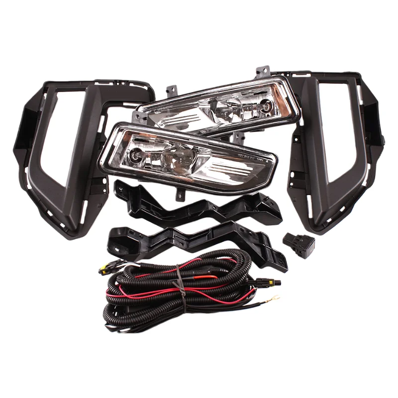 Suitable for Nissan Qashqai / X-Trail 2017 models Front bumper fog lamp upgrade kit, including fog lights, switch and wiring har