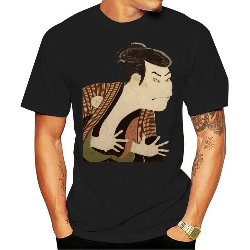 Funny Men t shirt Women novelty tshirt Sharaku Ukiyoe Japanese Actor Otani Oniji Retro Print Shirt T-Shirt