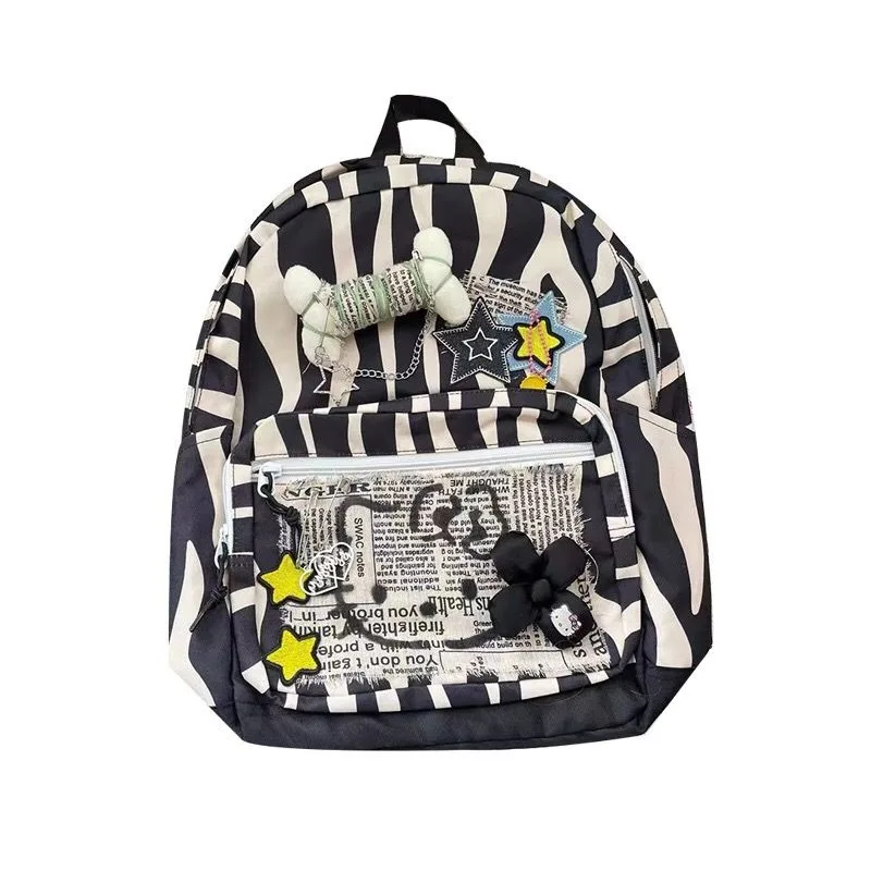 

Sanrio Hello Kitty Backpack for Girl Y2K Style Large Capacity Student School Bag Portable Women's Bag Top Quality