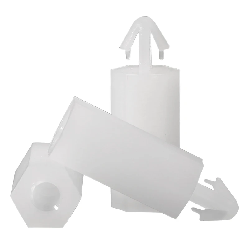 5/10/20/30Pcs M3 M4 PC Board Isolation Column Hexagonal Push In Nylon Column For Locking Circuit Board Bracket Fixing Bracket