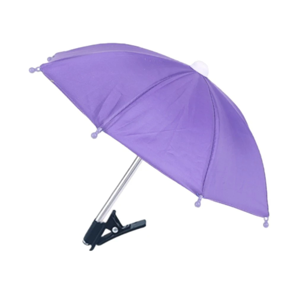 Phone Rain Protection Mobile Phone Clip Umbrella Outdoor Use Bump Cloth Fabric Clear Visibility Versatile Accessory Compact Size